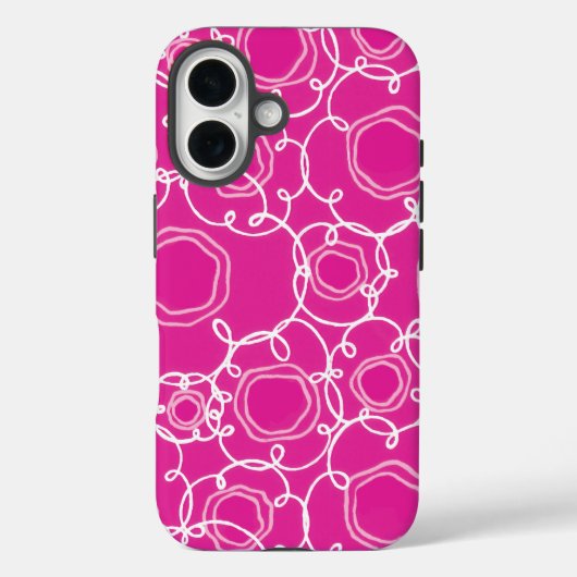 Abstrakte Blumenmatrix (Hot Pink) Fine Art Case-Mate iPhone Hülle (Rückseite)