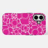 Abstrakte Blumenmatrix (Hot Pink) Fine Art Case-Mate iPhone Hülle (Rückseite (Horizontal))