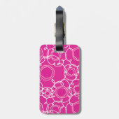 Abstrakte Blumenmatrix (Hot Pink) Fine Art Gepäckanhänger (Rückseite vertikal)