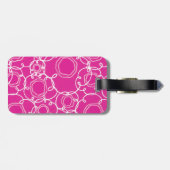 Abstrakte Blumenmatrix (Hot Pink) Fine Art Gepäckanhänger (Rückseite horizontal)