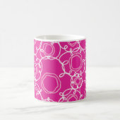 Abstrakte Blumenmatrix (Hot Pink) Fine Art Kaffeetasse (Mittel)