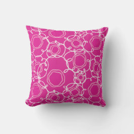 Abstrakte Blumenmatrix (Hot Pink) Fine Art Kissen