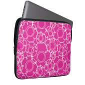 Abstrakte Blumenmatrix (Hot Pink) Fine Art Laptopschutzhülle (Vorne Rechts)