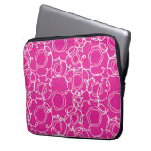 Abstrakte Blumenmatrix (Hot Pink) Fine Art Laptopschutzhülle (Vorderseite Links)