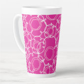 Abstrakte Blumenmatrix (Hot Pink) Fine Art Milchtasse (Linke Ecke)