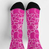 Abstrakte Blumenmatrix (Hot Pink) Fine Art Socken (Oben)