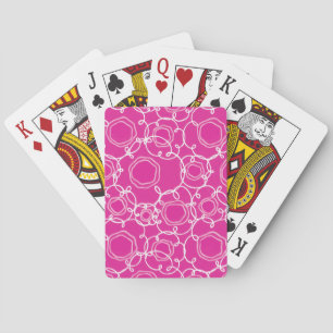 Abstrakte Blumenmatrix (Hot Pink) Fine Art Spielkarten