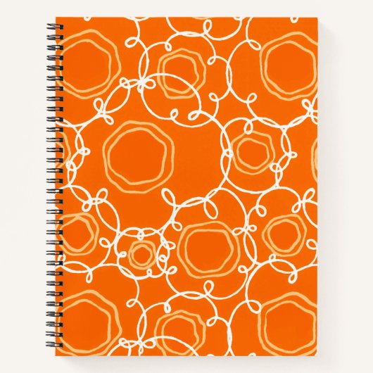 ABSTRAKTE BLUMENMATRIX IN ORANGE NOTIZBLOCK (Vorderseite)