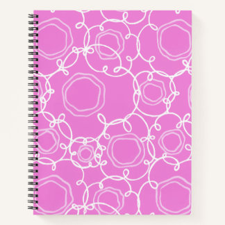 ABSTRAKTE BLUMENMATRIX IN SANFTEM ROSA NOTIZBLOCK