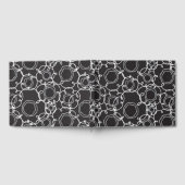 ABSTRAKTE BLUMENMATRIX IN SCHWARZ GÄSTEBUCH (Voll)
