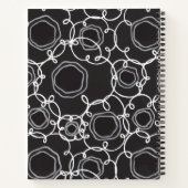 ABSTRAKTE BLUMENMATRIX IN SCHWARZ NOTIZBLOCK (Rückseite)