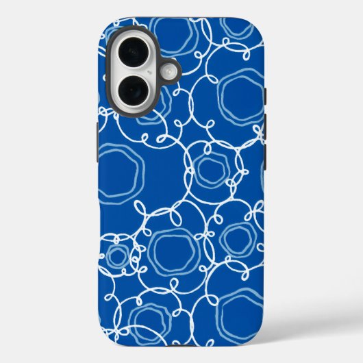 Abstrakte Blumenmatrix (Königsblau) Fine Art Case-Mate iPhone Hülle (Rückseite)