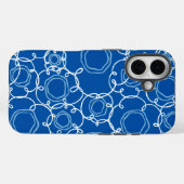 Abstrakte Blumenmatrix (Königsblau) Fine Art Case-Mate iPhone Hülle (Rückseite (Horizontal))