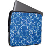 Abstrakte Blumenmatrix (Königsblau) Fine Art Laptopschutzhülle (Vorne Rechts)