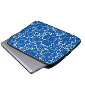 Abstrakte Blumenmatrix (Königsblau) Fine Art Laptopschutzhülle (Vorne Knopf)