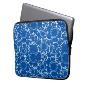 Abstrakte Blumenmatrix (Königsblau) Fine Art Laptopschutzhülle (Vorderseite Links)