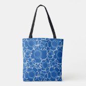 Abstrakte Blumenmatrix (Königsblau) Fine Art Tasche (Rückseite)