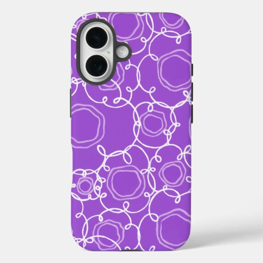 Abstrakte Blumenmatrix (Lila) Feine Kunst Case-Mate iPhone Hülle (Rückseite)