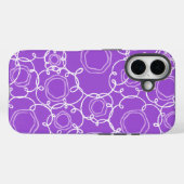Abstrakte Blumenmatrix (Lila) Feine Kunst Case-Mate iPhone Hülle (Rückseite (Horizontal))