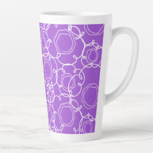 Abstrakte Blumenmatrix (Lila) Feine Kunst Milchtasse