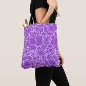 Abstrakte Blumenmatrix (Lila) Feine Kunst Tasche (Von Nahem)