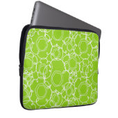 Abstrakte Blumenmatrix (Limette) Fine Art Laptopschutzhülle (Vorne Rechts)