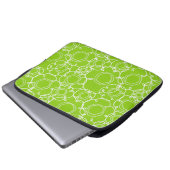 Abstrakte Blumenmatrix (Limette) Fine Art Laptopschutzhülle (Vorne Knopf)