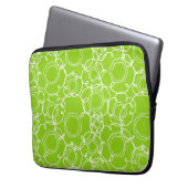 Abstrakte Blumenmatrix (Limette) Fine Art Laptopschutzhülle (Vorderseite Links)