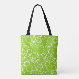 Abstrakte Blumenmatrix (Limette) Fine Art Tasche