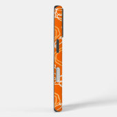 Abstrakte Blumenmatrix (Orange) Fine Art Case-Mate iPhone Hülle (Rückseite / Rechts)