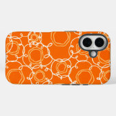 Abstrakte Blumenmatrix (Orange) Fine Art Case-Mate iPhone Hülle (Rückseite (Horizontal))