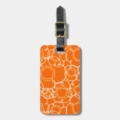 Abstrakte Blumenmatrix (Orange) Fine Art Gepäckanhänger (Vorderseite vertikal)