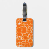 Abstrakte Blumenmatrix (Orange) Fine Art Gepäckanhänger (Rückseite vertikal)