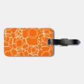 Abstrakte Blumenmatrix (Orange) Fine Art Gepäckanhänger (Rückseite horizontal)