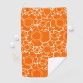 Abstrakte Blumenmatrix (Orange) Fine Art Golfhandtuch (Insitu)