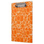 Abstrakte Blumenmatrix (Orange) Fine Art Klemmbrett (Links)