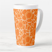 Abstrakte Blumenmatrix (Orange) Fine Art Milchtasse (Rechte Ecke)