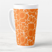 Abstrakte Blumenmatrix (Orange) Fine Art Milchtasse (Linke Ecke)