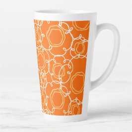 Abstrakte Blumenmatrix (Orange) Fine Art Milchtasse