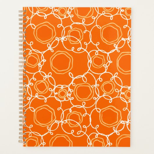 Abstrakte Blumenmatrix (Orange) Fine Art Planer (Vorderseite)
