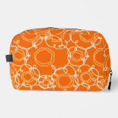 Abstrakte Blumenmatrix (Orange) Fine Art Waschbeutel (Vorderseite)