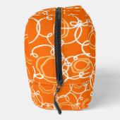 Abstrakte Blumenmatrix (Orange) Fine Art Waschbeutel (Rechts)