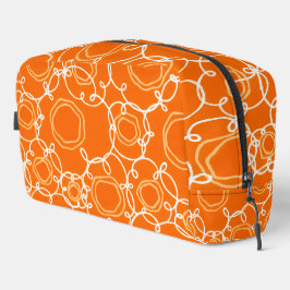 Abstrakte Blumenmatrix (Orange) Fine Art Waschbeutel