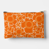 Abstrakte Blumenmatrix (Orange) Fine Art Zubehörtasche (Rückseite)