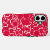 Abstrakte Blumenmatrix (Rot) Fine Art Case-Mate iPhone Hülle (Rückseite (Horizontal))