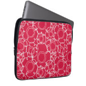Abstrakte Blumenmatrix (Rot) Fine Art Laptopschutzhülle (Vorne Rechts)