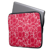 Abstrakte Blumenmatrix (Rot) Fine Art Laptopschutzhülle (Vorderseite Links)