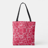 Abstrakte Blumenmatrix (Rot) Fine Art Tasche (Rückseite)