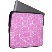 Abstrakte Blumenmatrix (Sanftes Rosa) Fine Art Laptopschutzhülle (Vorne Rechts)