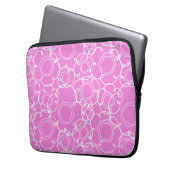 Abstrakte Blumenmatrix (Sanftes Rosa) Fine Art Laptopschutzhülle (Vorderseite Links)